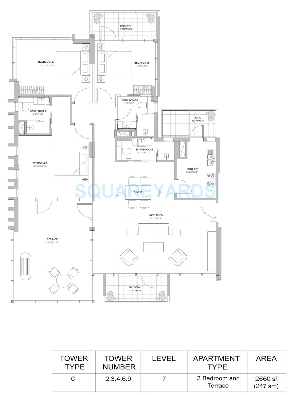 M3M Merlin — floor plan 3