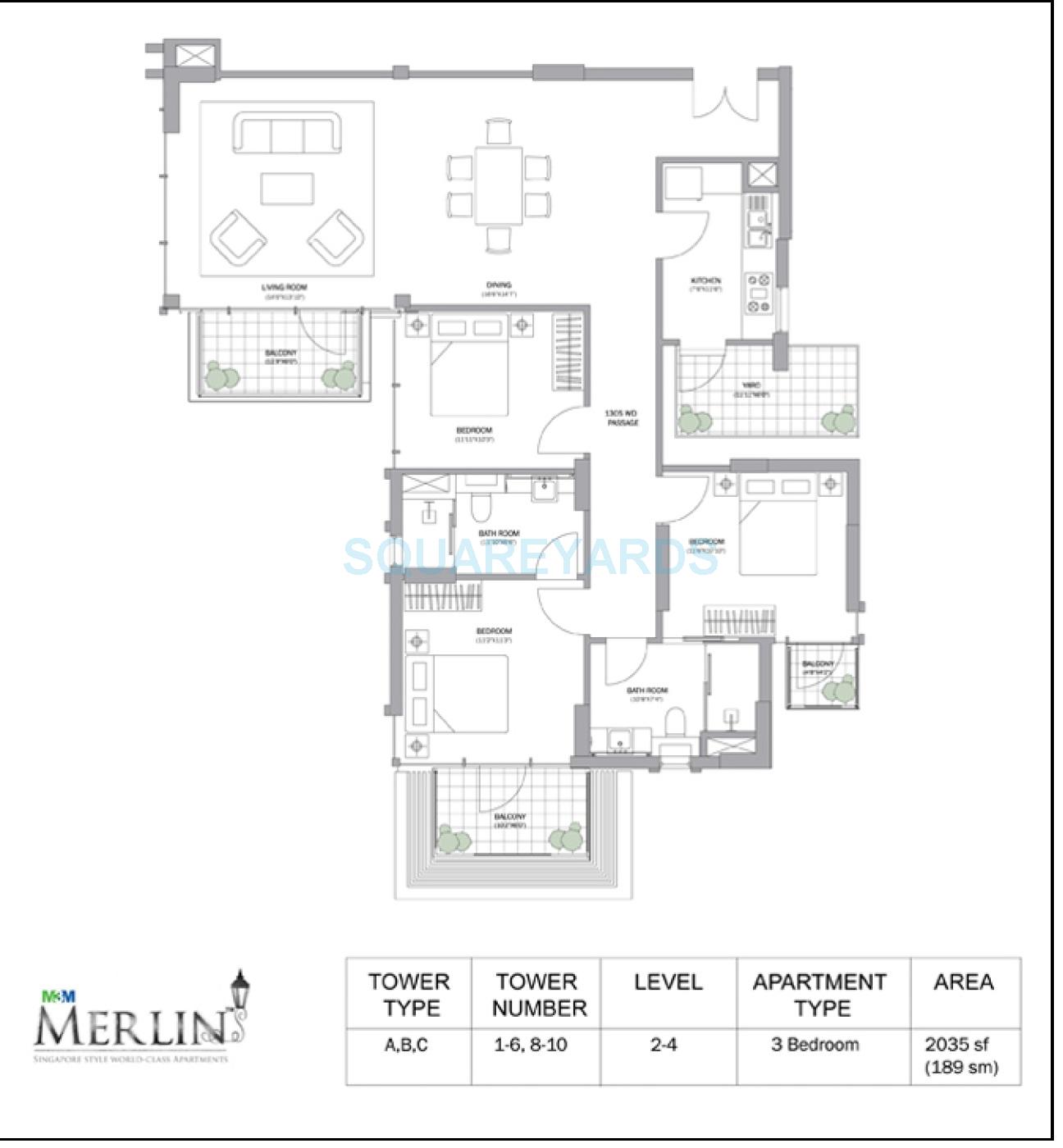 M3M Merlin — floor plan 7