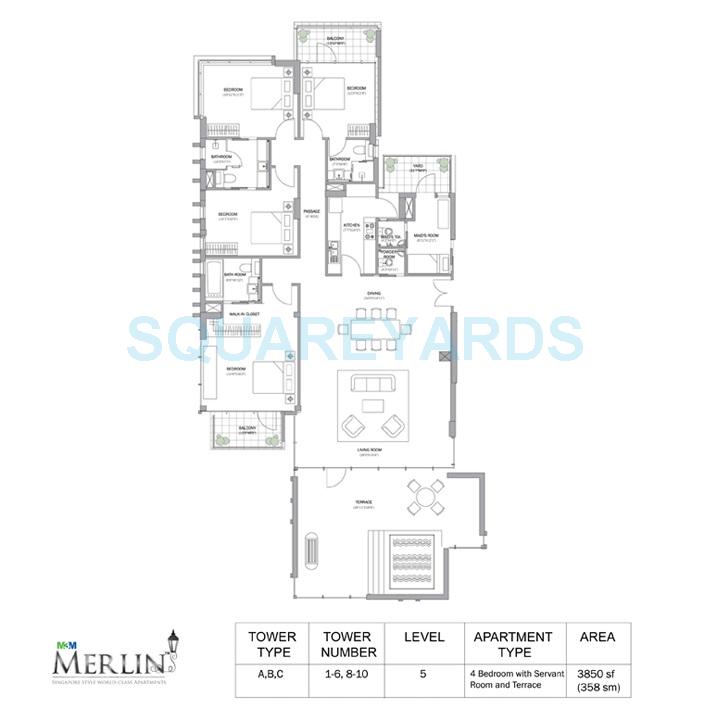 M3M Merlin — floor plan 10