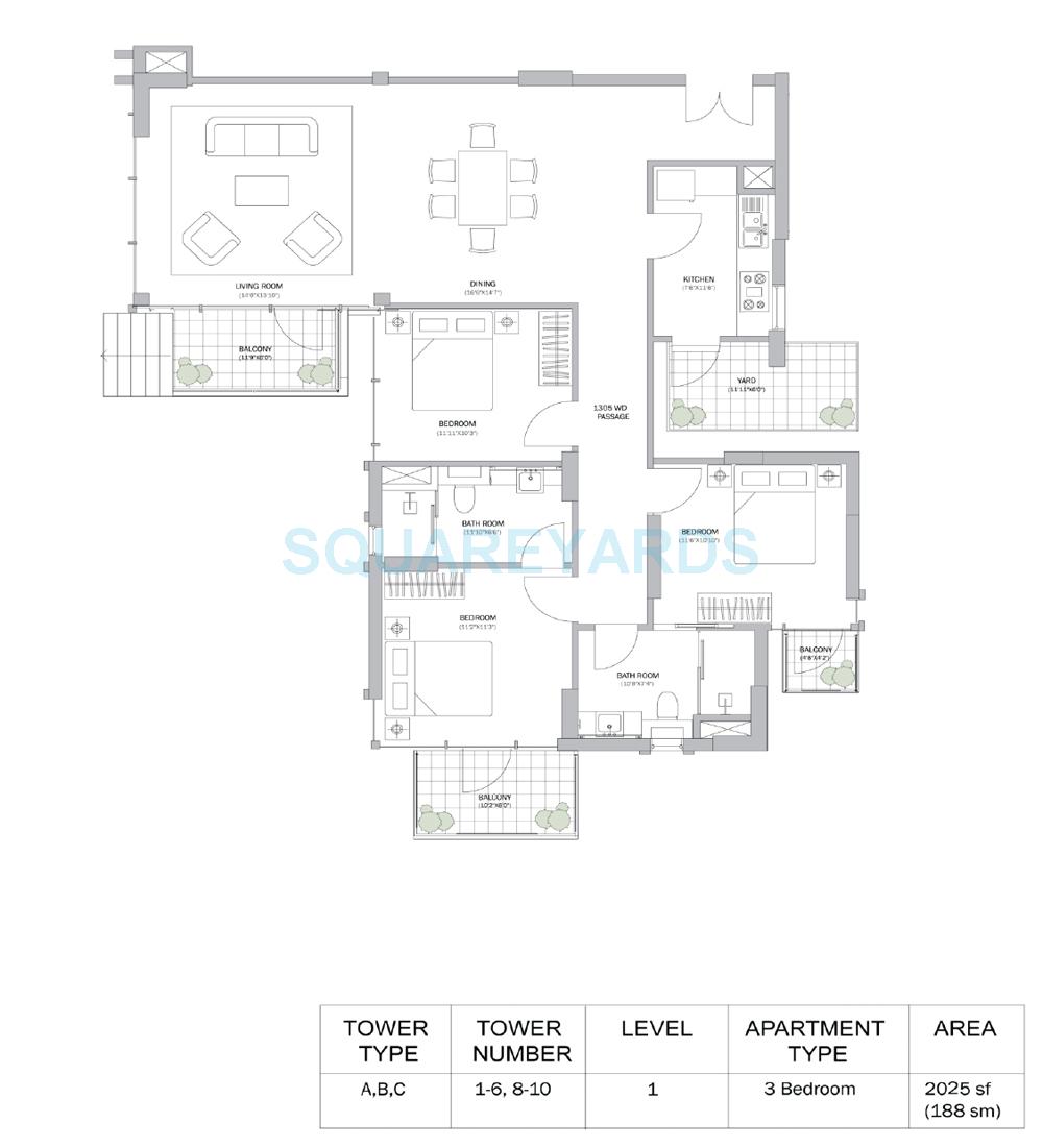 M3M Merlin — floor plan 5