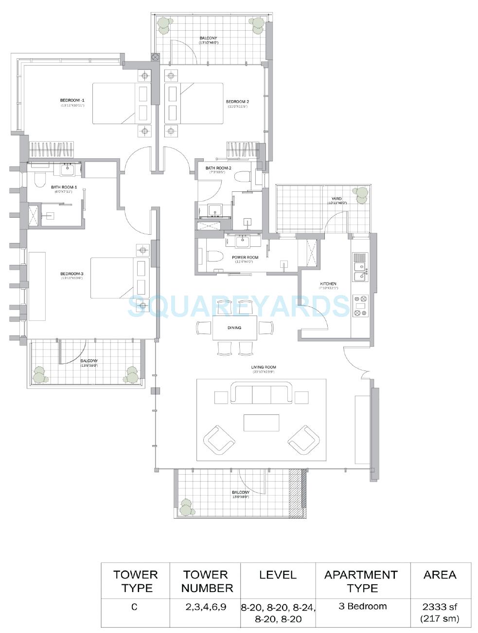 M3M Merlin — floor plan 6