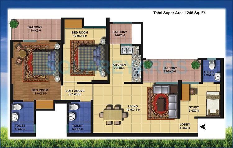 Antriksh Golf View — floor plan 3