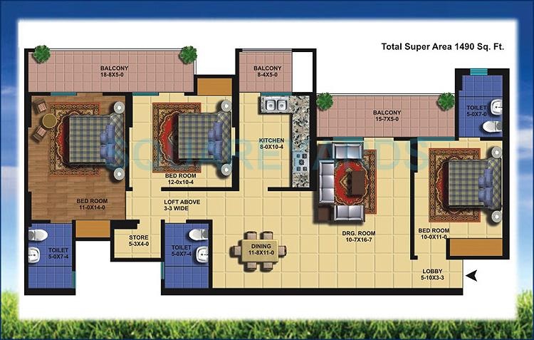 Antriksh Golf View — floor plan 4