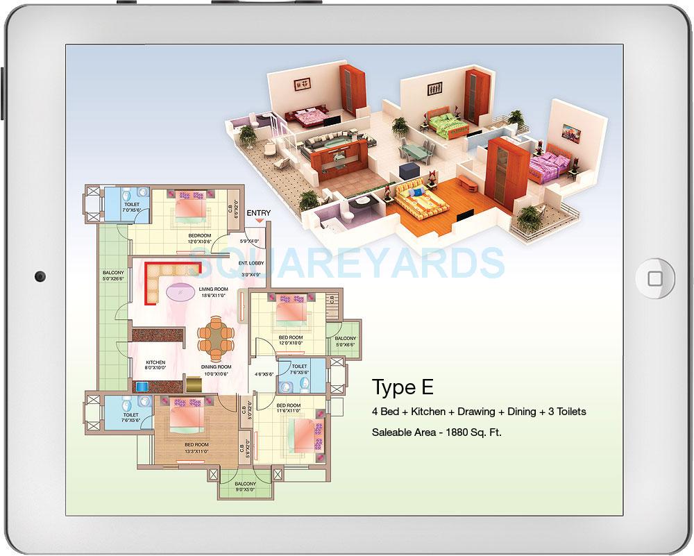 Shubhkamna Advert Techomes — floor plan 4