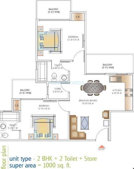 Ajnara Daffodil — floor plan 2