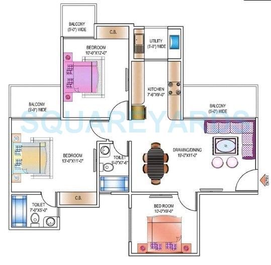 Ajnara Daffodil — floor plan 6