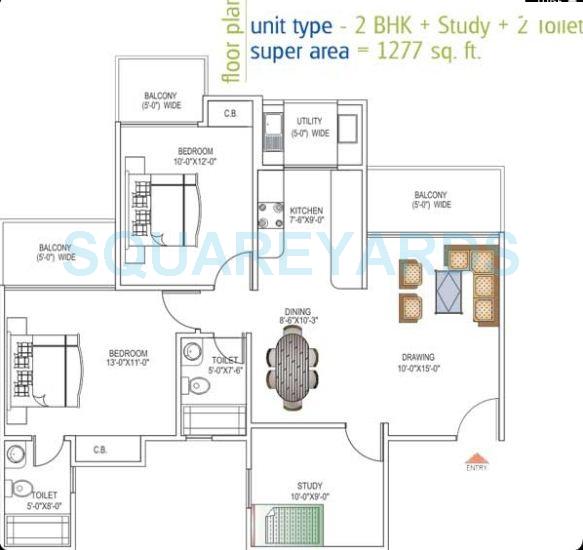 Ajnara Daffodil — floor plan 4