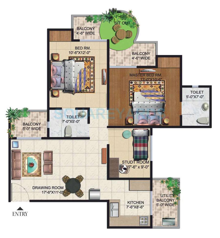 Ajnara Daffodil — floor plan 5