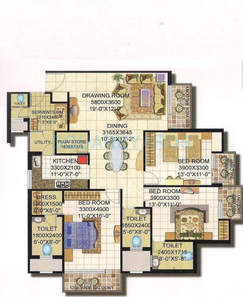 Amrapali Grand — floor plan 1