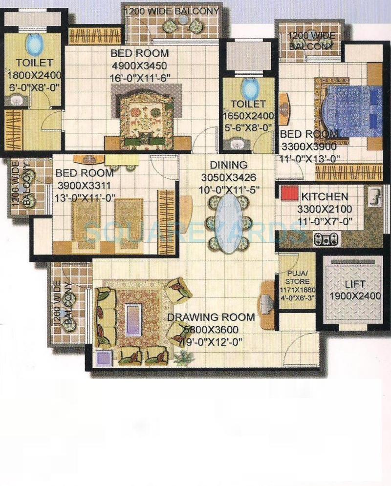 Amrapali Grand — floor plan 2