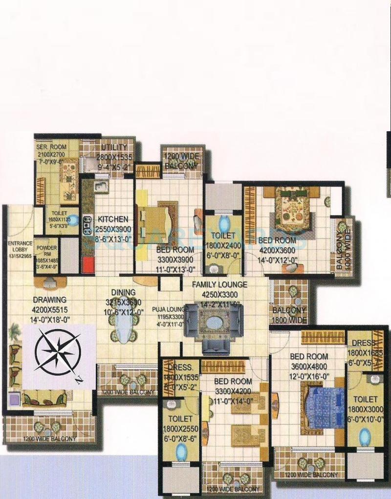 Amrapali Grand — floor plan 3