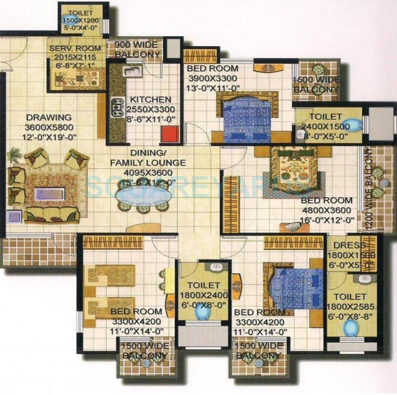 Amrapali Grand — floor plan 4