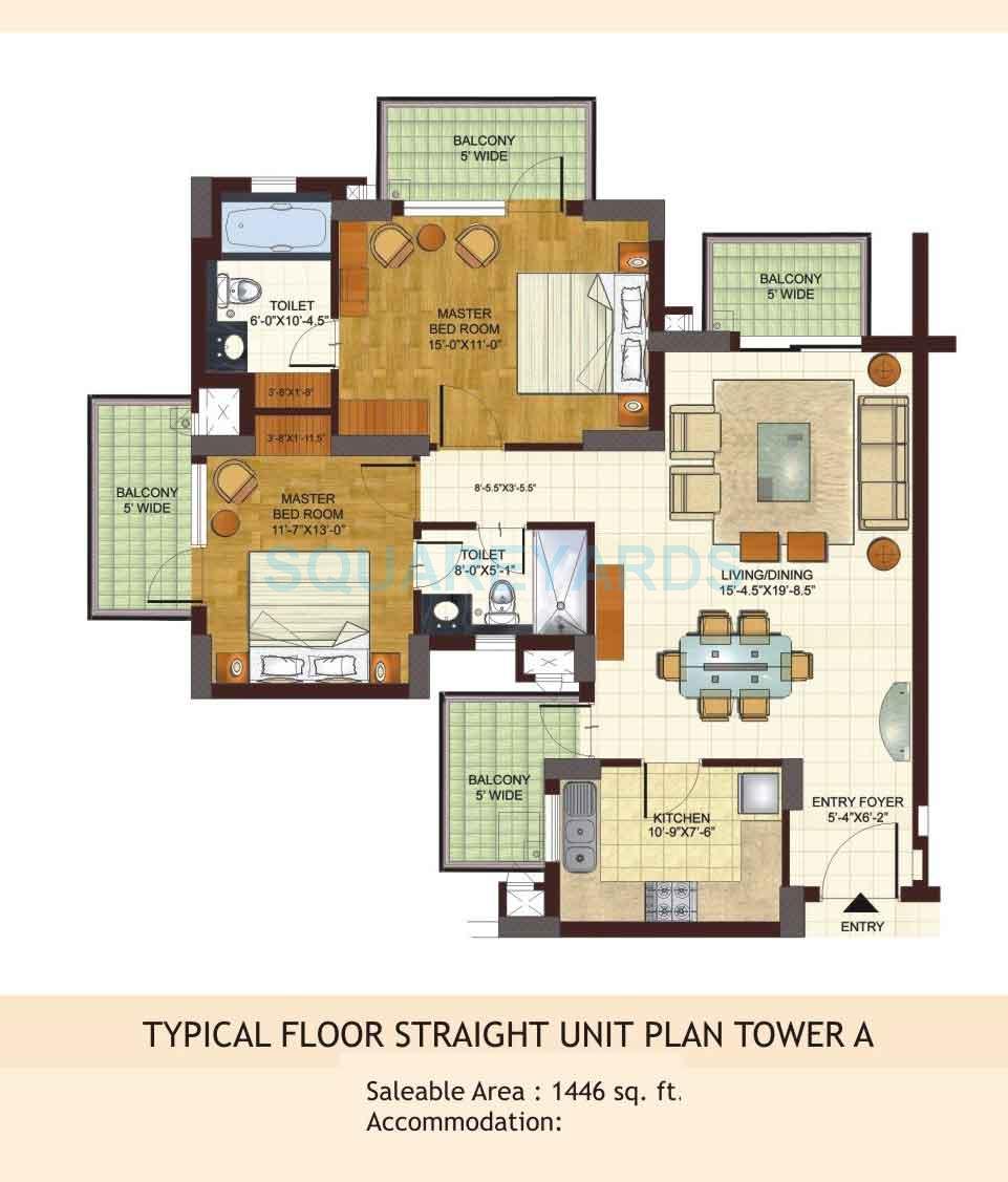 BPTP Freedom Park Life — floor plan 1
