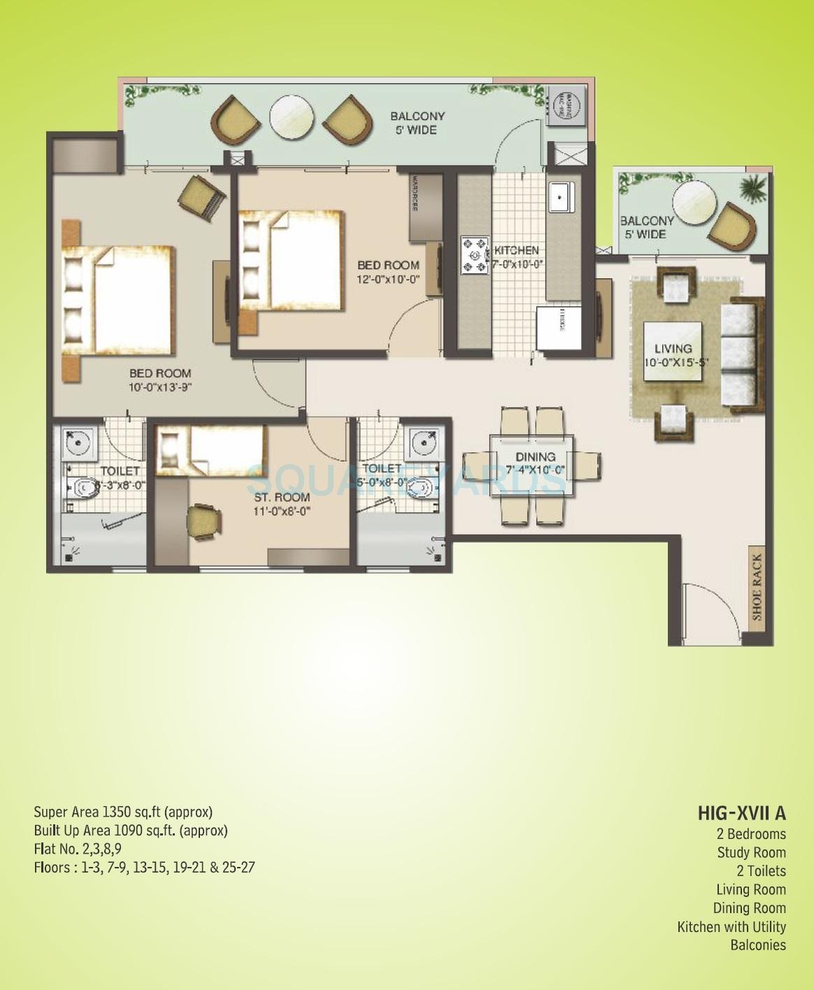 Mahagun Moderne Verona — floor plan 1
