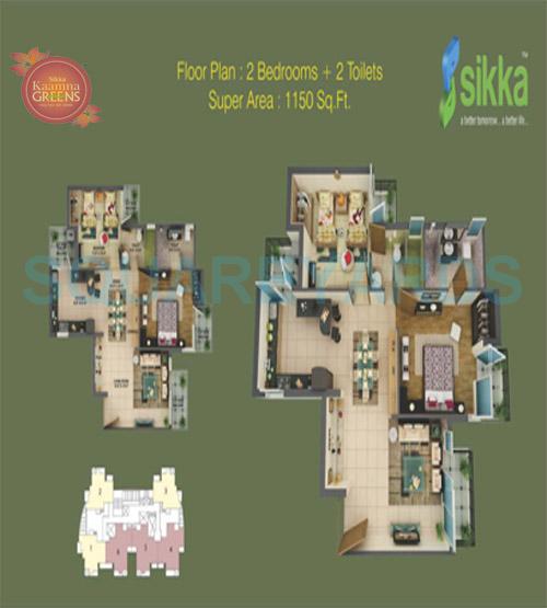 Sikka Kaamna Greens — floor plan 1