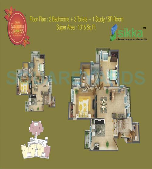 Sikka Kaamna Greens — floor plan 2