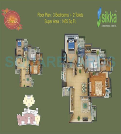 Sikka Kaamna Greens — floor plan 3