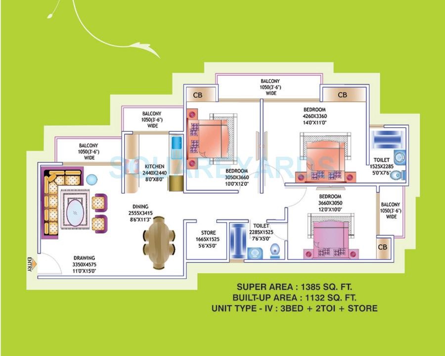 Prateek Laurel — floor plan 3