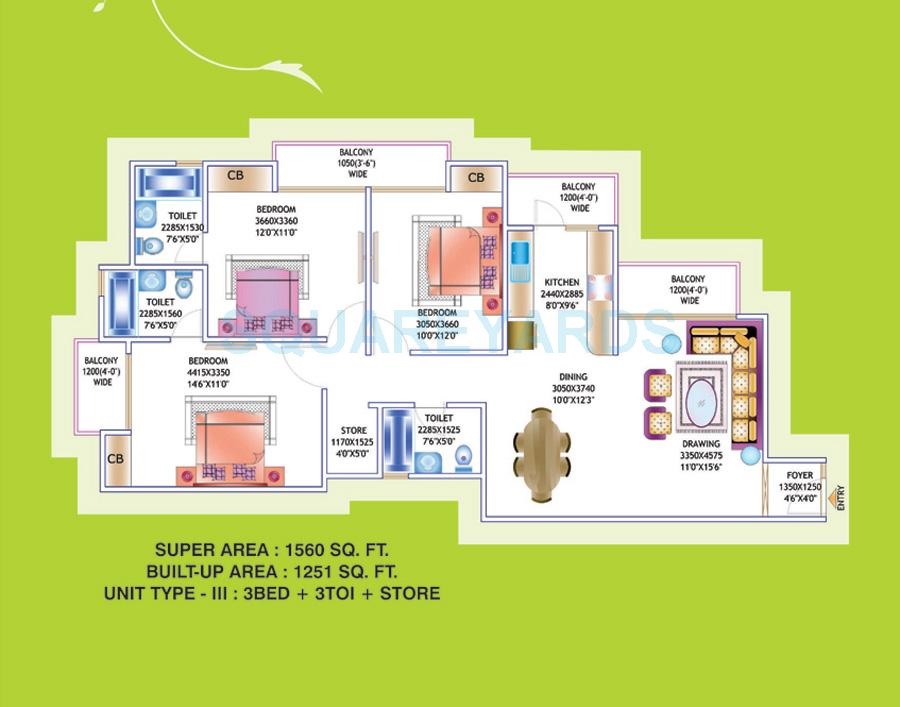 Prateek Laurel — floor plan 5
