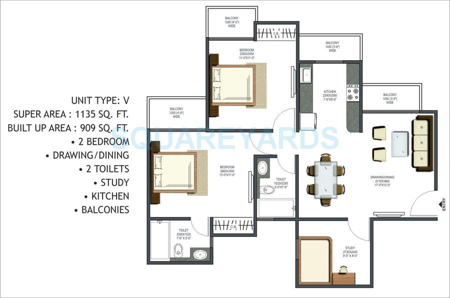 Prateek Wisteria — floor plan 1