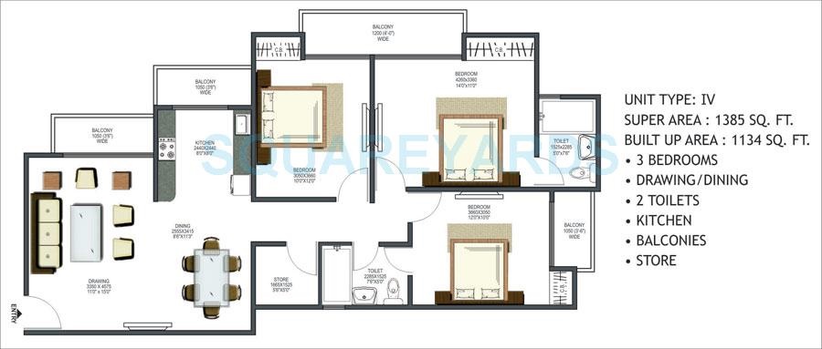 Prateek Wisteria — floor plan 2