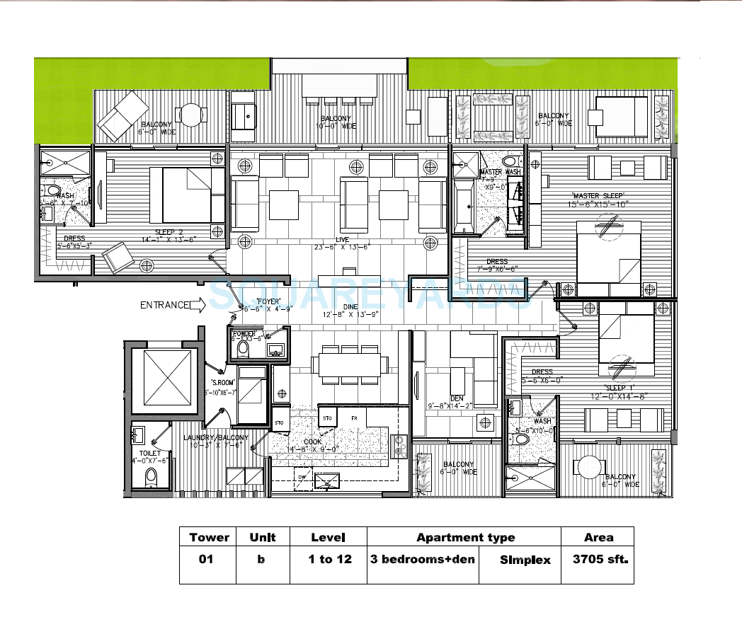 M3M Golf Estate — floor plan 2