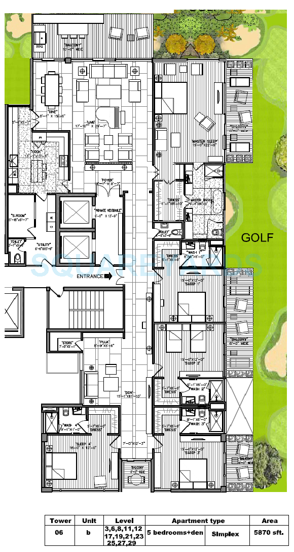 M3M Golf Estate — floor plan 6