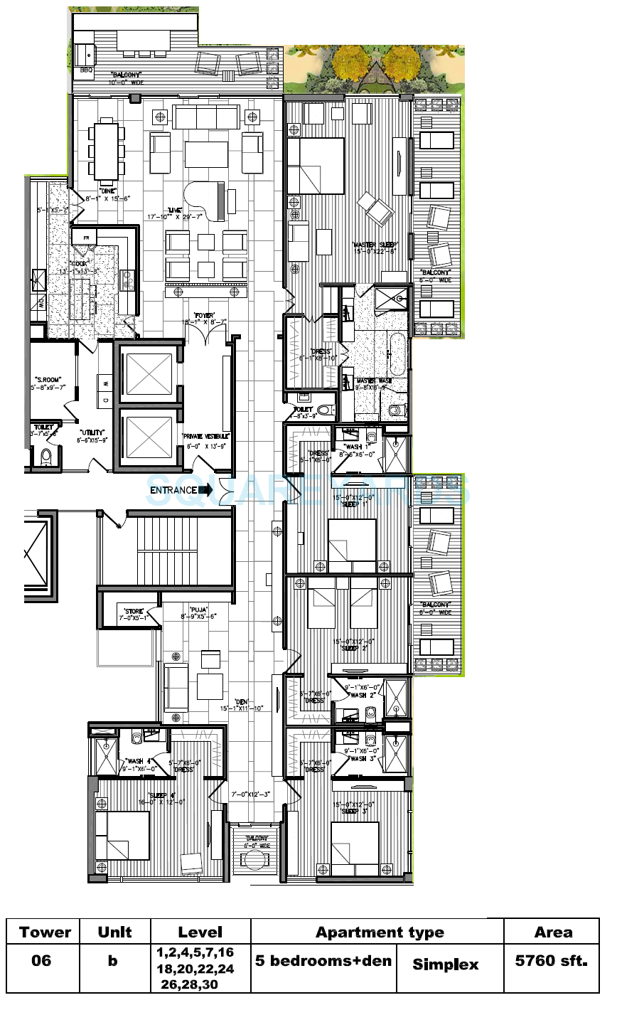 M3M Golf Estate — floor plan 7