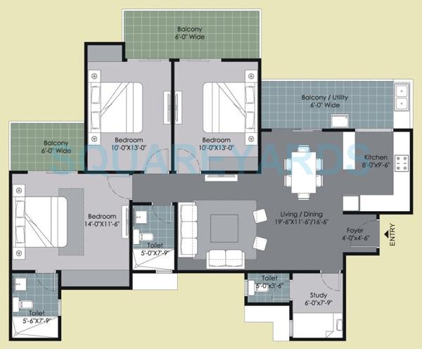 Gulshan Ikebana — floor plan 3