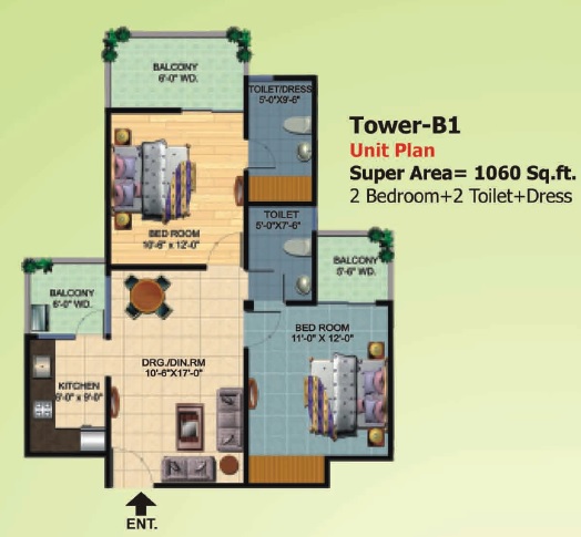 Ajnara Homes — floor plan 1