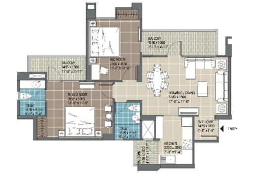 RG Residency — floor plan 5
