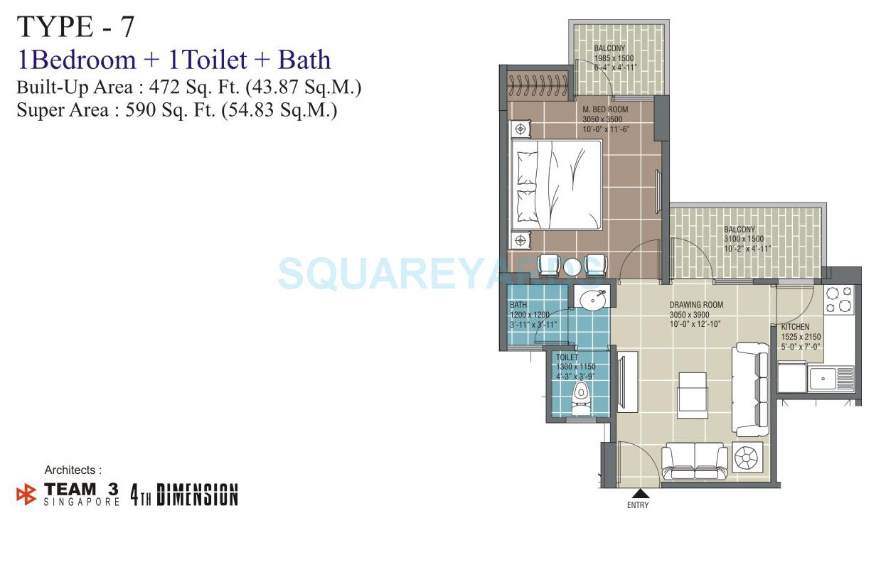 RG Residency — floor plan 1