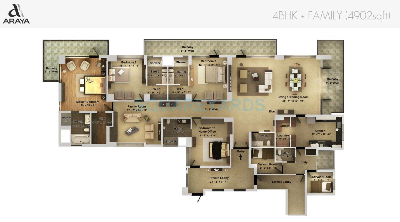 Pioneer Park Araya — floor plan 3