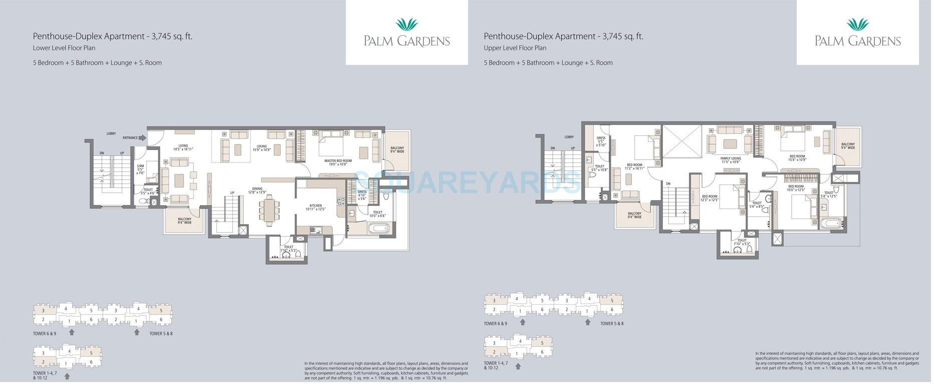 Emaar Palm Gardens — floor plan 3