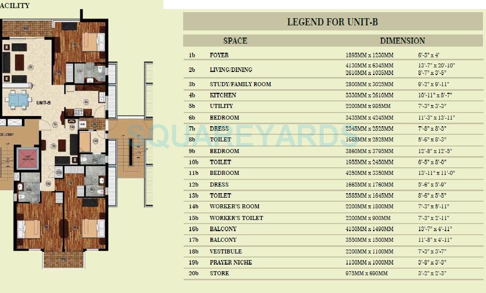 Jaypee Greens Pavilion Court Royale — floor plan 1