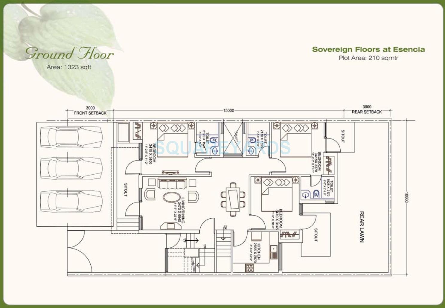 Ansal Esencia - Sovereign Floors — floor plan 1