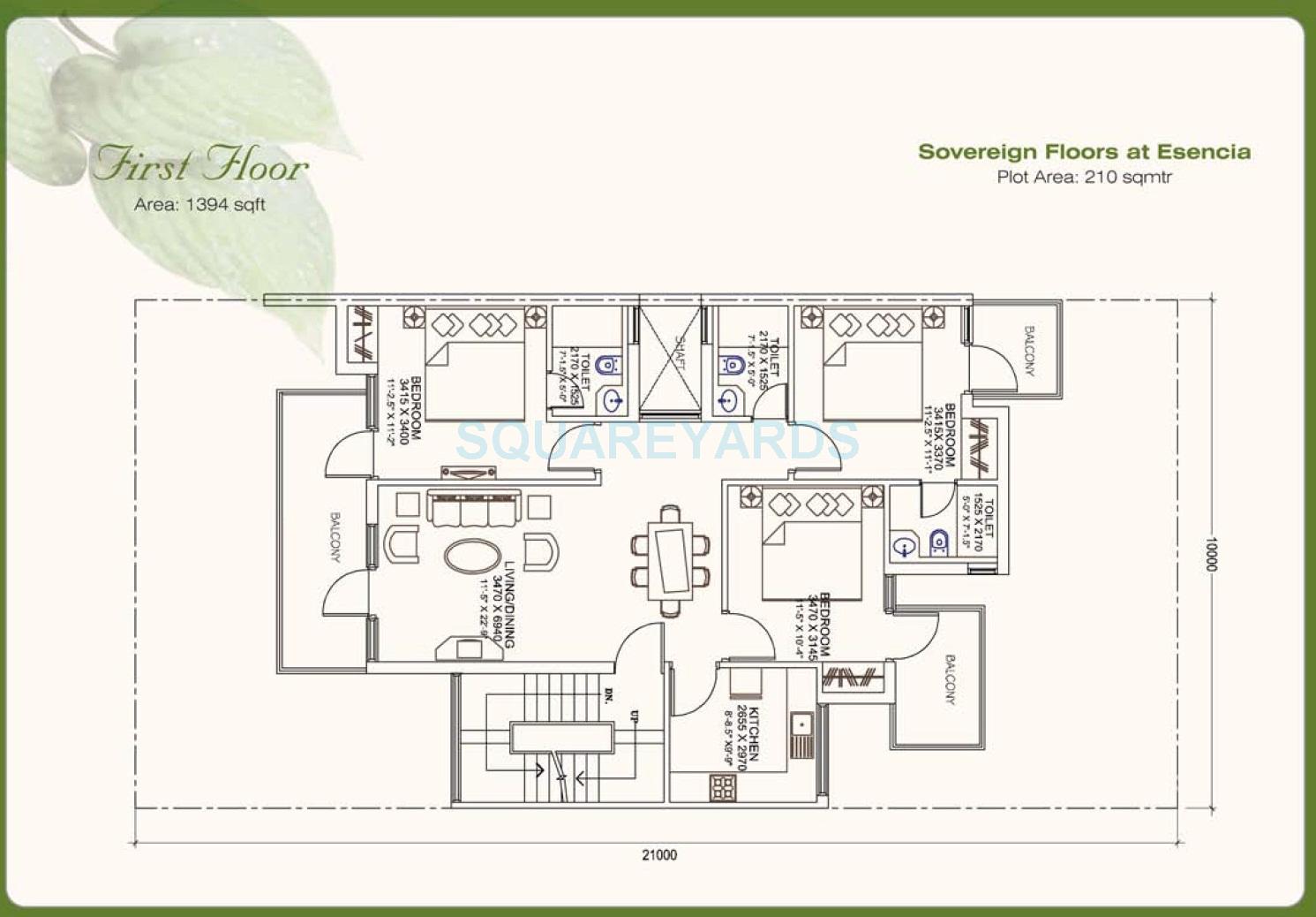 Ansal Esencia - Sovereign Floors — floor plan 2