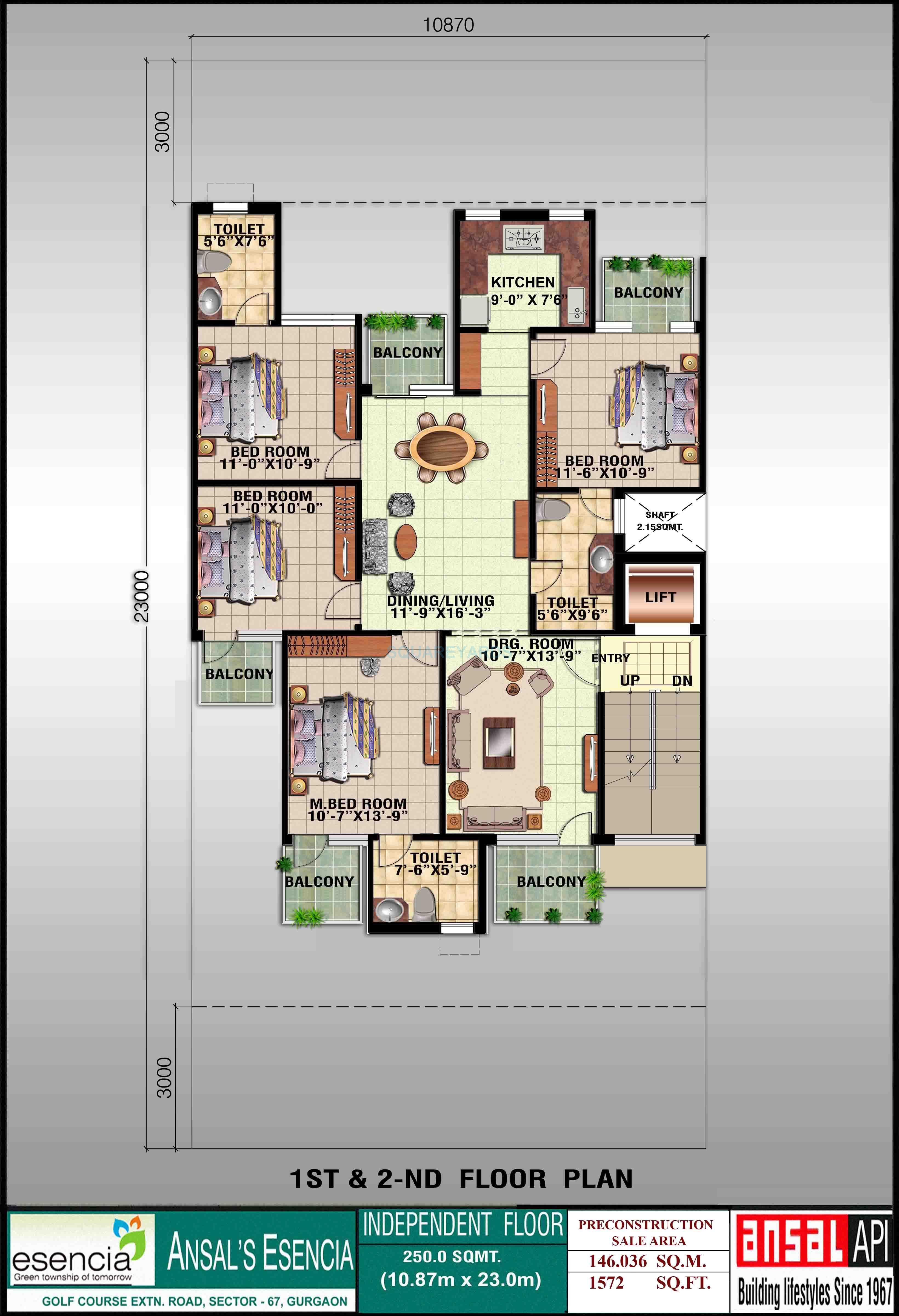 Ansal Esencia - Sovereign Floors — floor plan 4