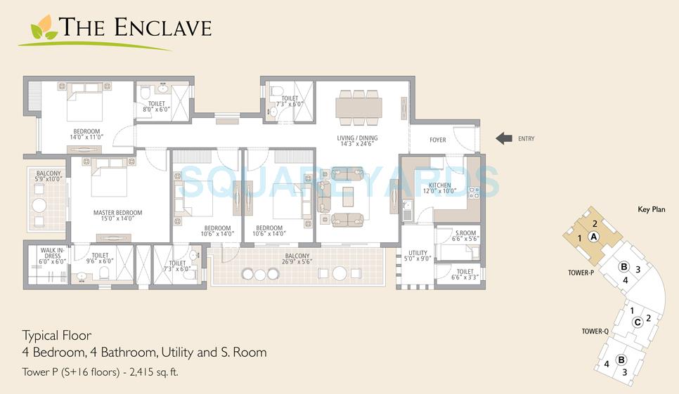 Emaar The Enclave — floor plan 3
