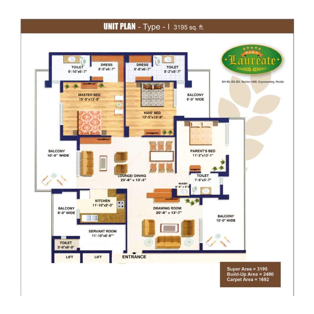 Parx Laureate — floor plan 1