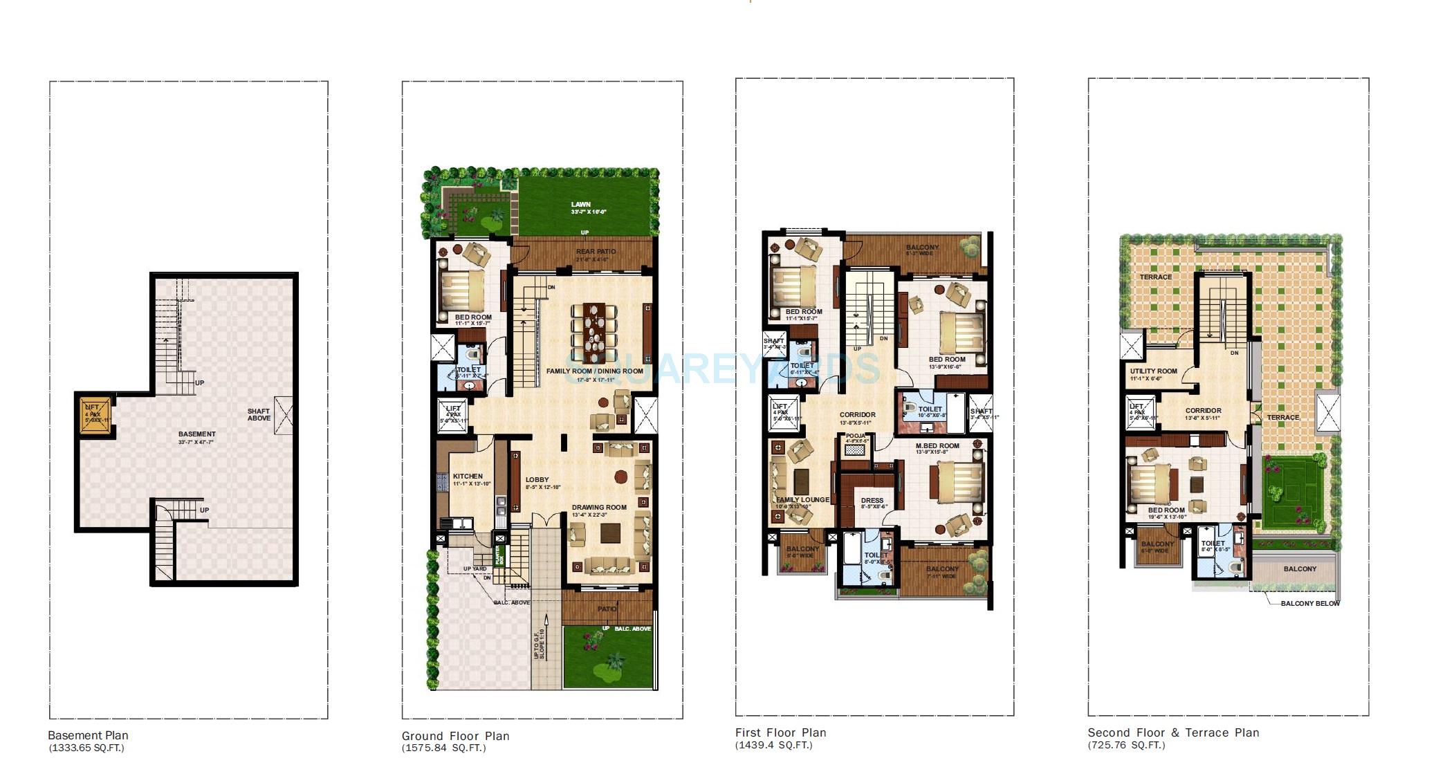 Anant Raj Estate The Villas — floor plan 1