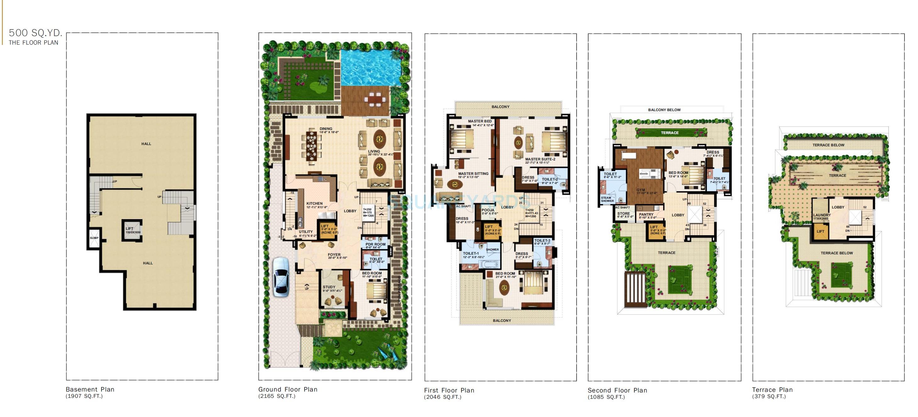 Anant Raj Estate The Villas — floor plan 3