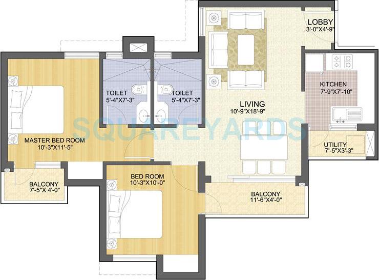 Ansal Sushant Serene Residency — floor plan 2
