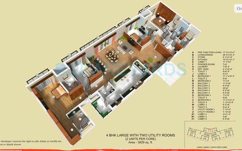 Tata Raheja Raisina Residency — floor plan 4