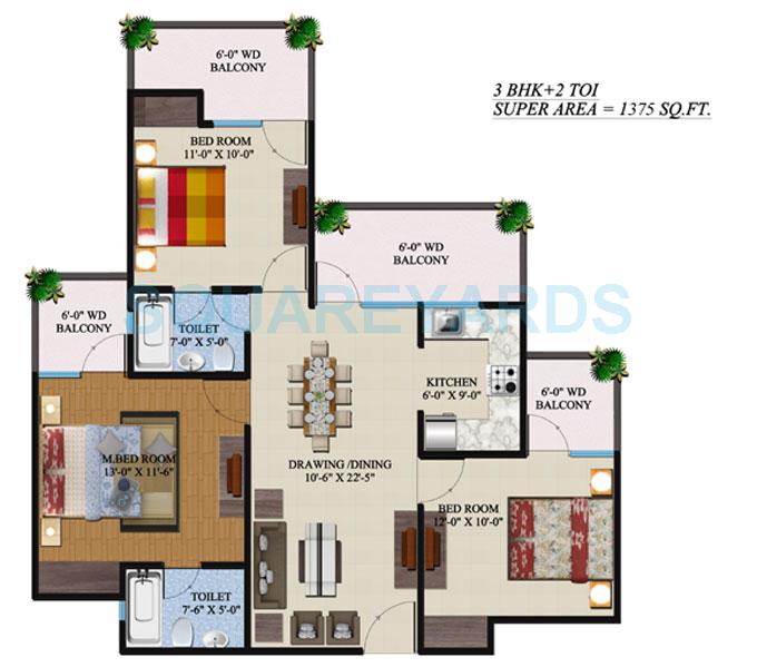 Supertech Ecovillage II — floor plan 4