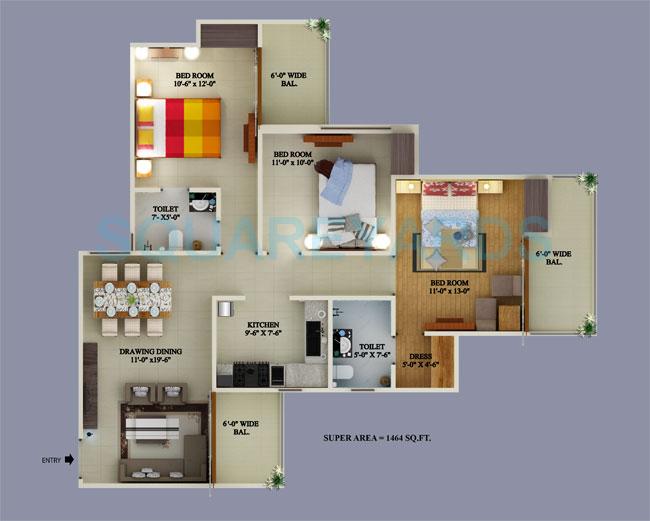 Supertech Ecovillage II — floor plan 5