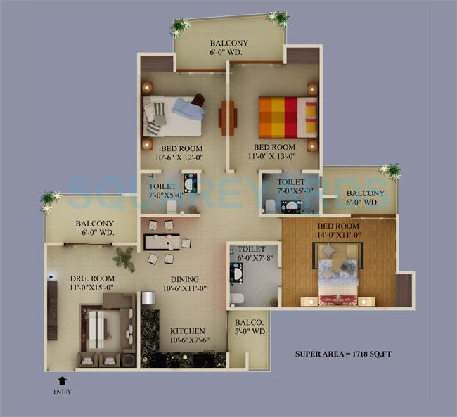 Supertech Ecovillage II — floor plan 8