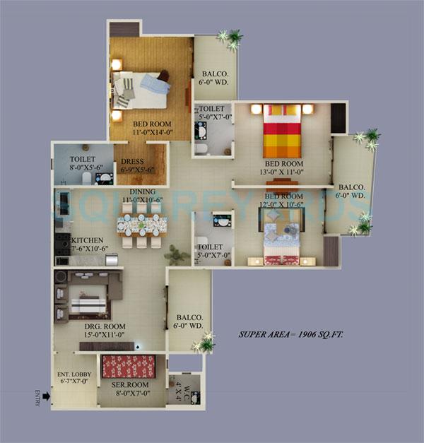 Supertech Ecovillage II — floor plan 9
