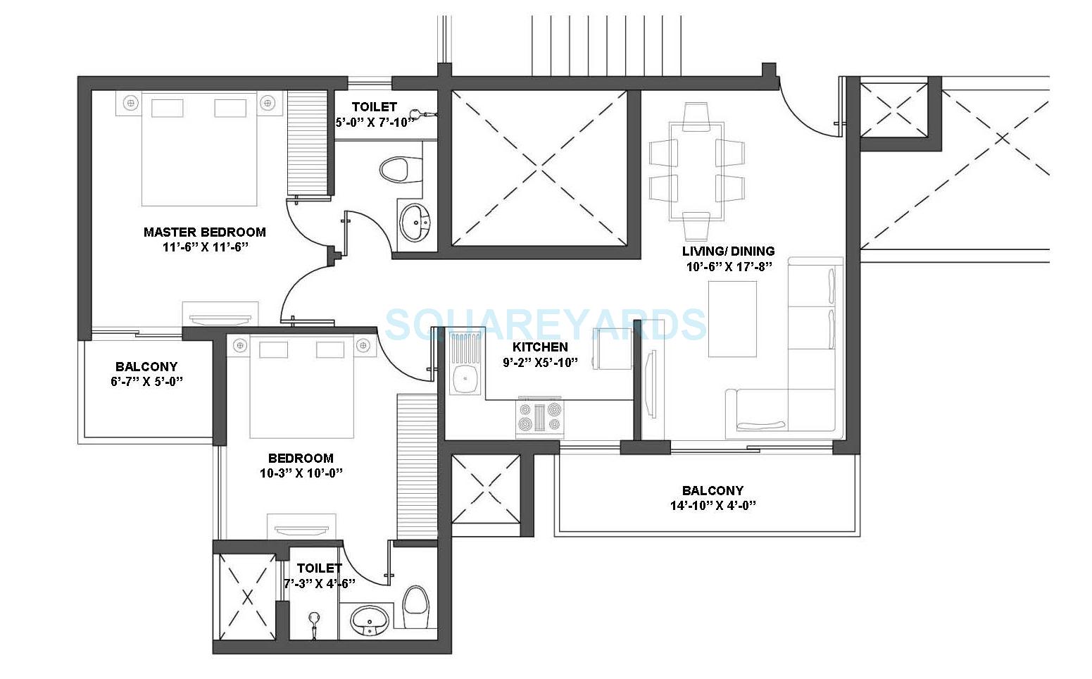 V Square Group Housing Project — floor plan 1