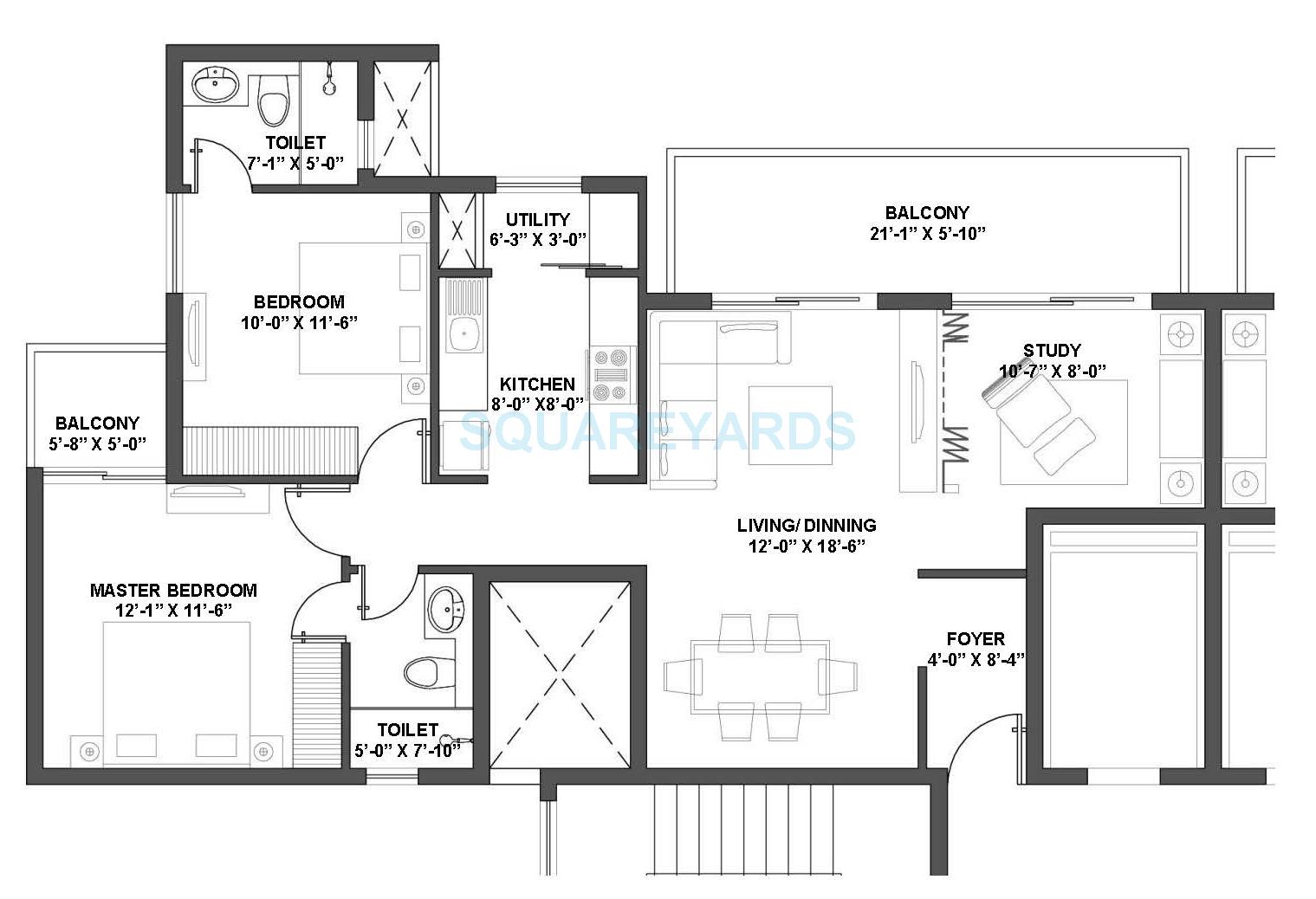 V Square Group Housing Project — floor plan 3